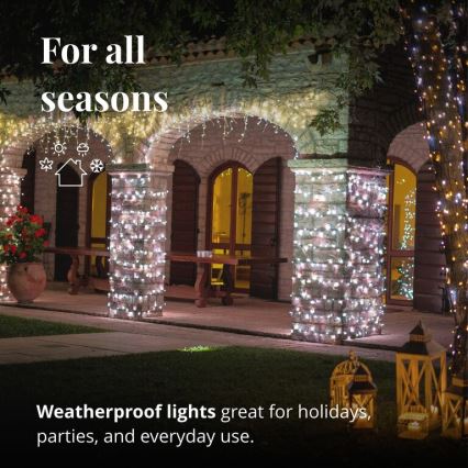 Twinkly - LED Димируем екстериорен Коледна завеса ICICLE 190xLED 11,5 м IP44 Wi-Fi