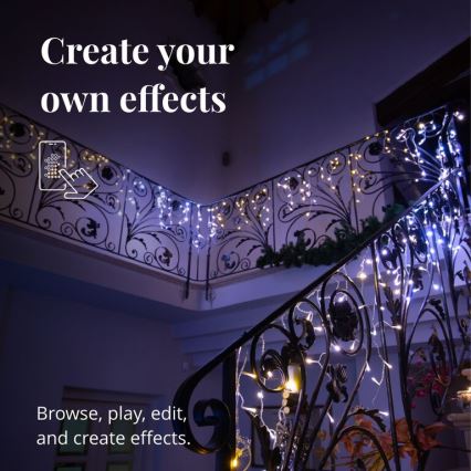 Twinkly - LED Димируем екстериорен Коледна завеса ICICLE 190xLED 11,5 м IP44 Wi-Fi