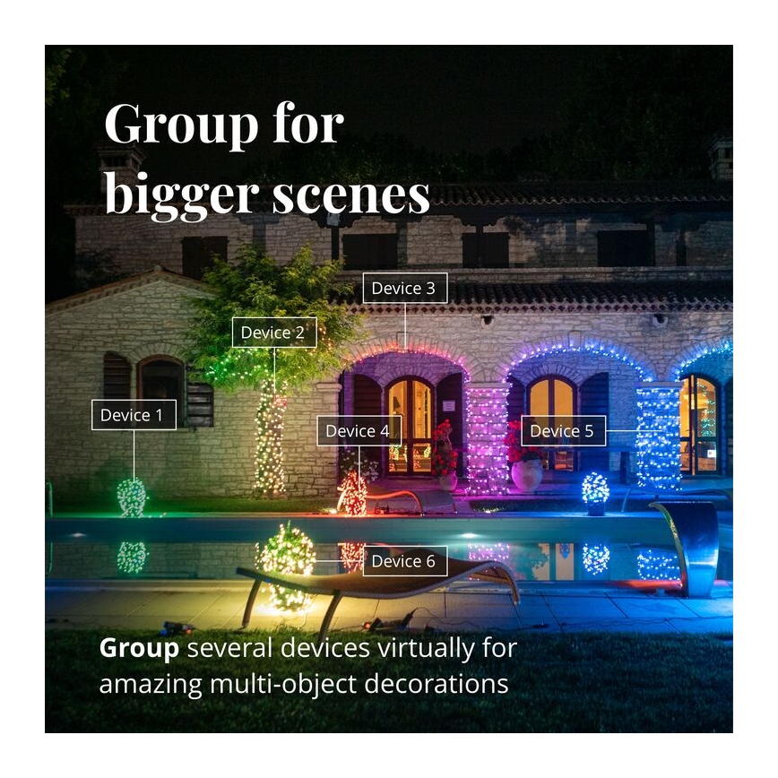 Twinkly - LED RGB Димируем екстериорен Коледна завеса ICICLE 190xLED 11,5 м IP44 Wi-Fi