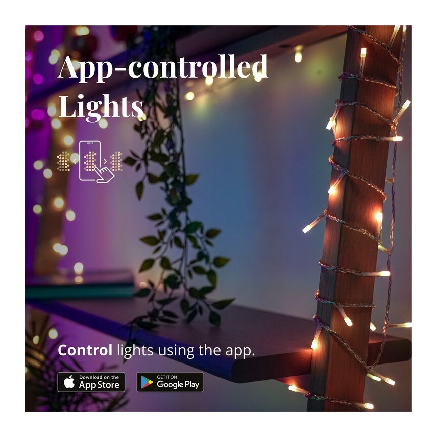 Twinkly - LED RGB Димируем екстериорен Коледна завеса ICICLE 190xLED 11,5 м IP44 Wi-Fi