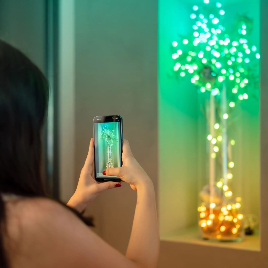 Twinkly - LED RGB гирлянд CANDIES с възможност за затъмняване, 200xLED, 14 м, USB, Wi-Fi