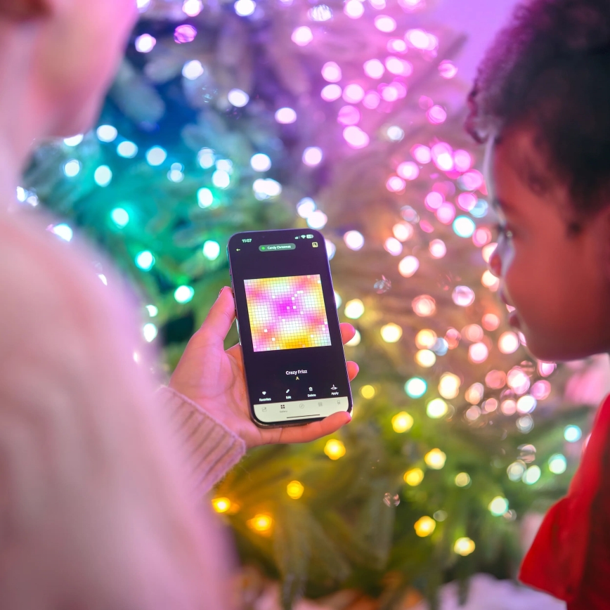Twinkly - LED RGB гирлянд CANDIES с възможност за затъмняване, 200xLED, 14 м, USB, Wi-Fi