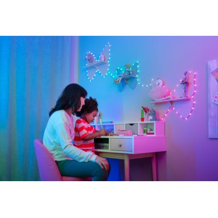 Twinkly - LED RGB гирлянд CANDIES с възможност за затъмняване, 200xLED, 14 м, USB, Wi-Fi