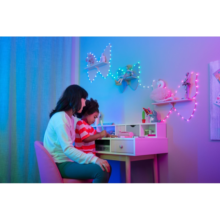 Twinkly - LED RGB гирлянд CANDIES с възможност за затъмняване, 200xLED, 14 м, USB, Wi-Fi