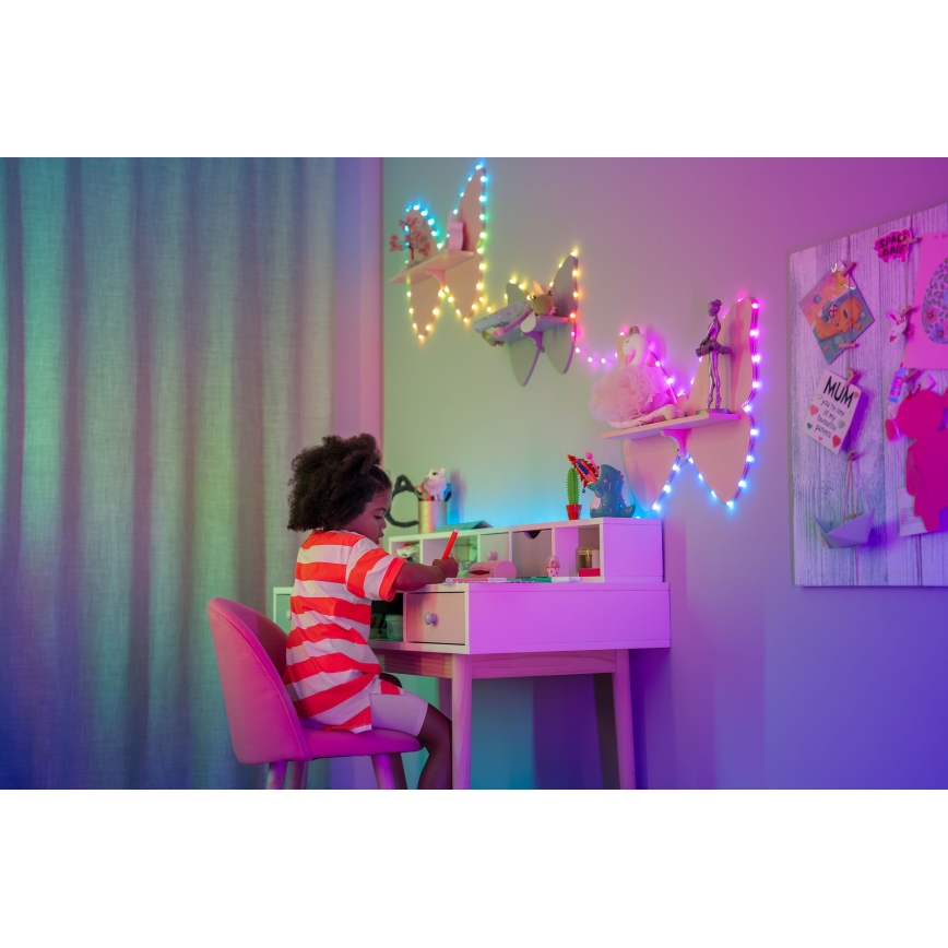 Twinkly - LED RGB гирлянд CANDIES с възможност за затъмняване, 200xLED, 14 м, USB, Wi-Fi