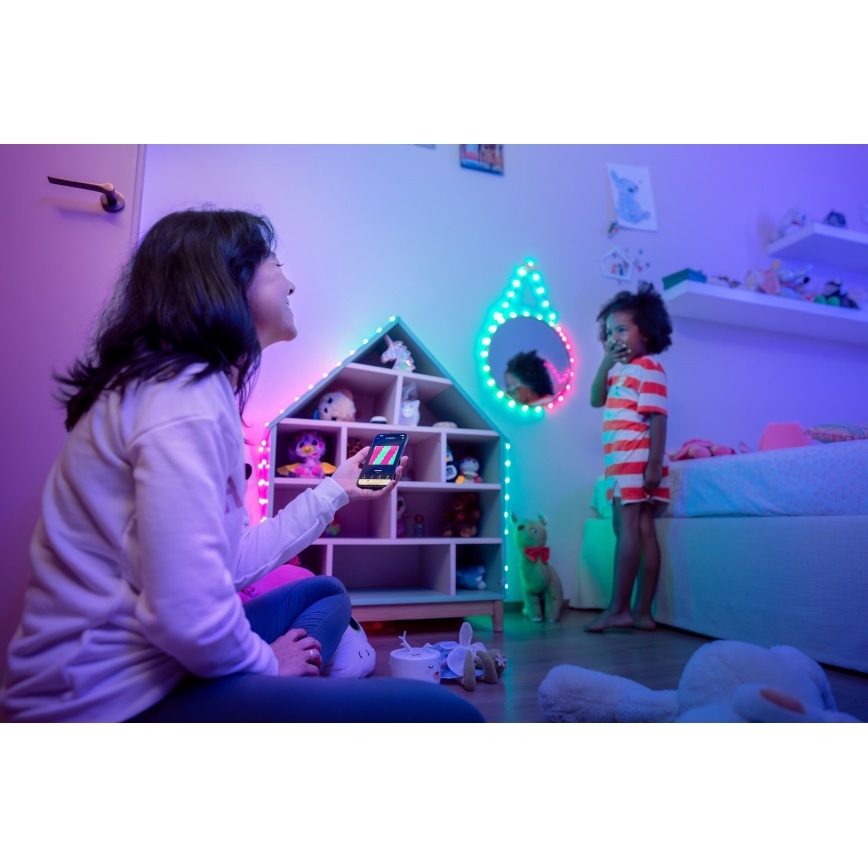 Twinkly - LED RGB Димируем коледни лампички CANDIES 200xLED 14 м USB Wi-Fi