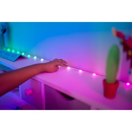 Twinkly - LED RGB Димируем коледни лампички CANDIES 200xLED 14 м USB Wi-Fi