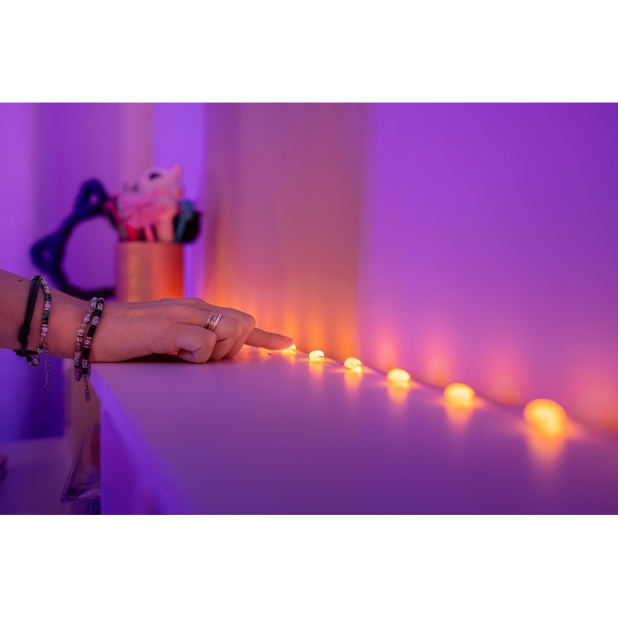 Twinkly - LED RGB Димируем коледни лампички CANDIES 200xLED 14 м USB Wi-Fi