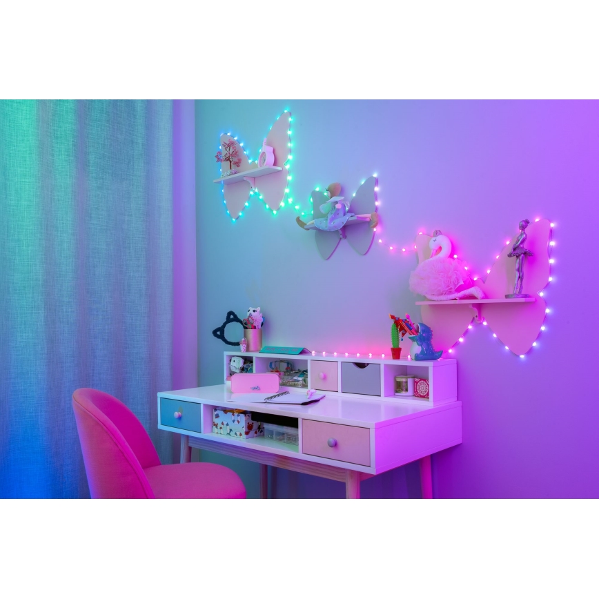Twinkly - LED RGB Димируем коледни лампички CANDIES 200xLED 14 м USB Wi-Fi