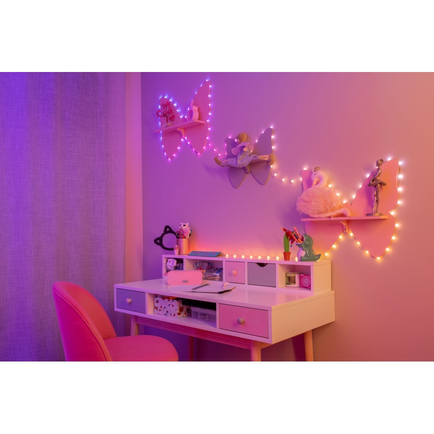 Twinkly - LED RGB Димируем коледни лампички CANDIES 200xLED 14 м USB Wi-Fi