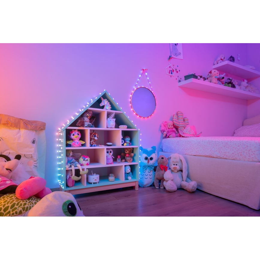 Twinkly - LED RGB Димируем коледни лампички CANDIES 200xLED 14 м USB Wi-Fi