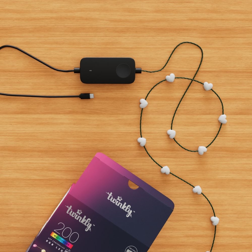 Twinkly - LED RGB димируем  гирлянд CANDIES 200xLED 14 m USB Wi-Fi