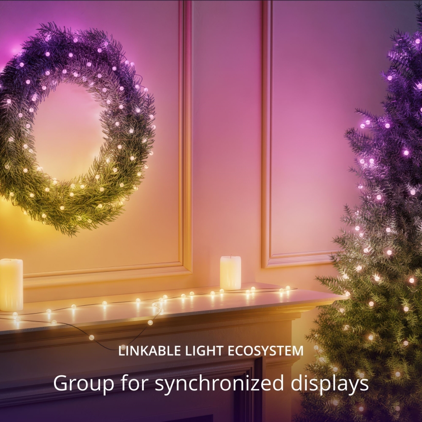 Twinkly - LED RGB регулируема коледна верига CANDIES 100xLED 8 м USB Wi-Fi