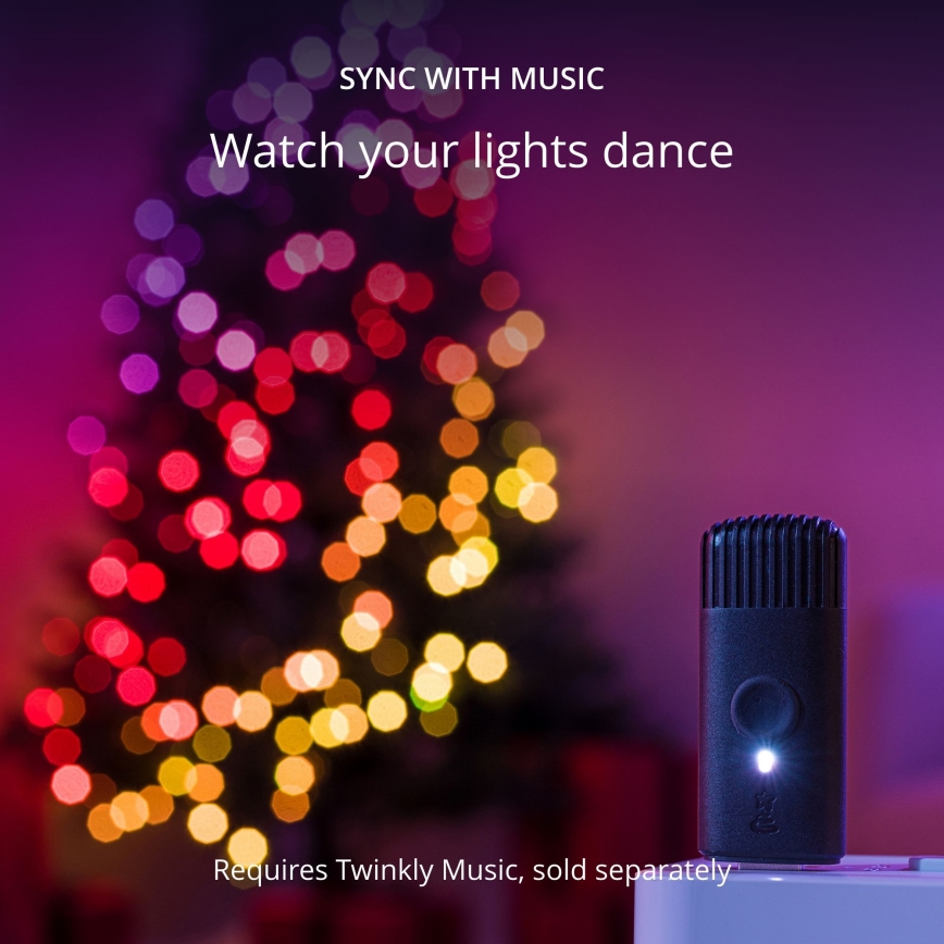 Twinkly - LED RGB регулируема коледна верига CANDIES 100xLED 8 м USB Wi-Fi