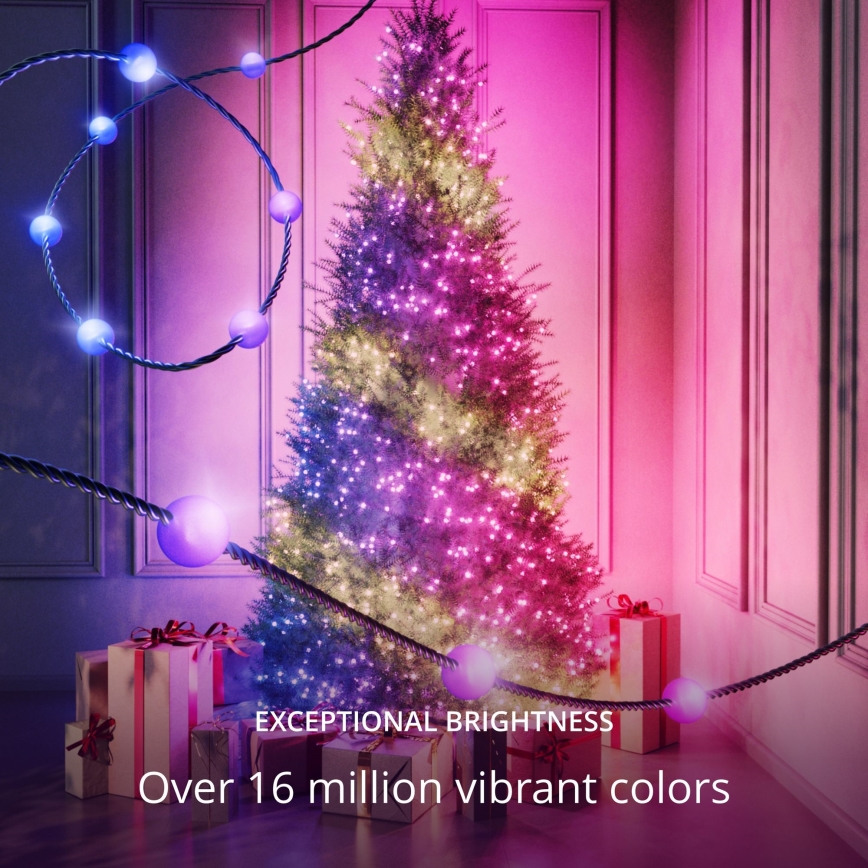 Twinkly - LED RGB регулируема коледна верига CANDIES 100xLED 8 м USB Wi-Fi