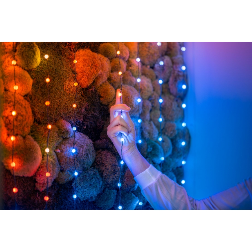 Twinkly - LED RGB Димируем коледни лампички CANDIES 200xLED 14 м USB Wi-Fi