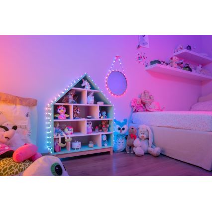 Twinkly - LED RGB Димируем коледни лампички CANDIES 200xLED 14 м USB Wi-Fi
