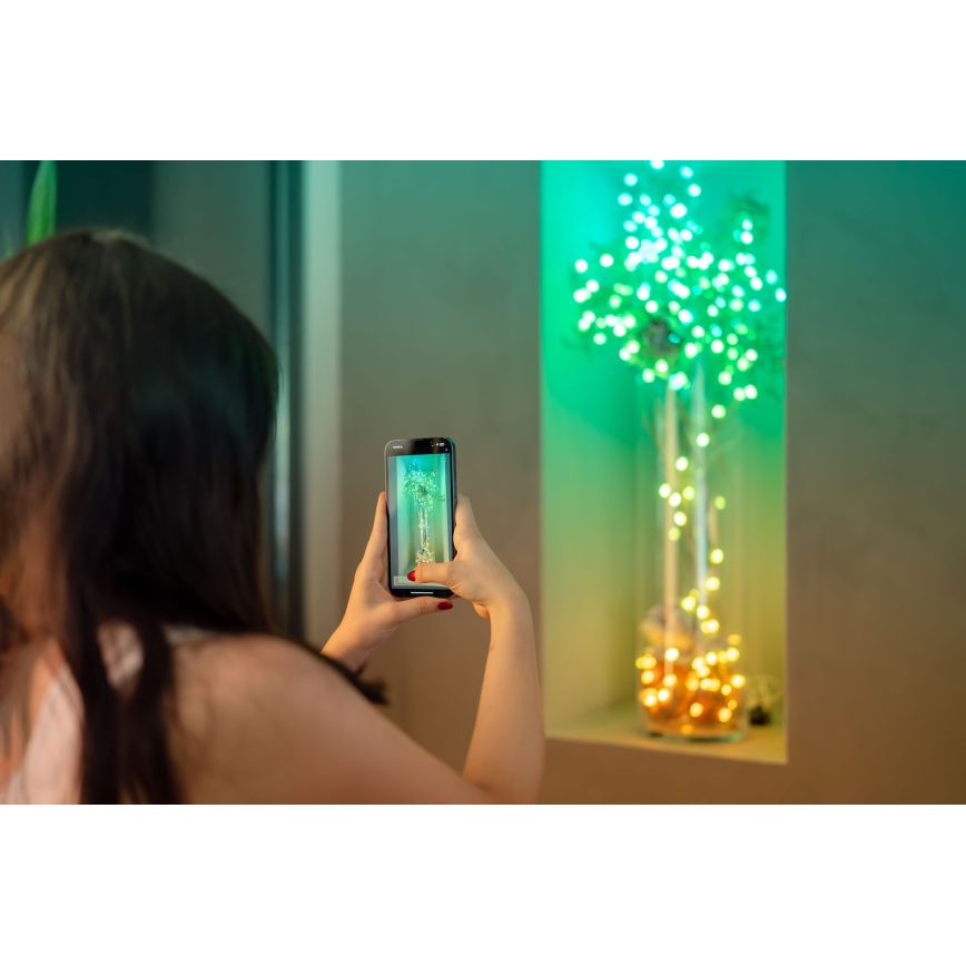Twinkly - LED RGB Димируем коледни лампички CANDIES 200xLED 14 м USB Wi-Fi
