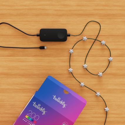 Twinkly - LED RGB Димируем коледни лампички CANDIES 200xLED 14 м USB Wi-Fi