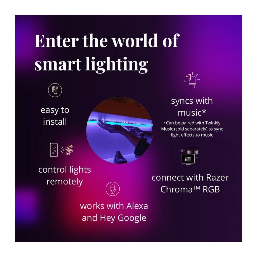 Twinkly - LED RGB Димируема лента LINE 100xLED 1,5 м Wi-Fi