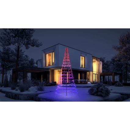 Twinkly - димируема LED RGBW външна коледна елха LIGHT TREE 1000 LED 6 м IP44 Wi‑Fi