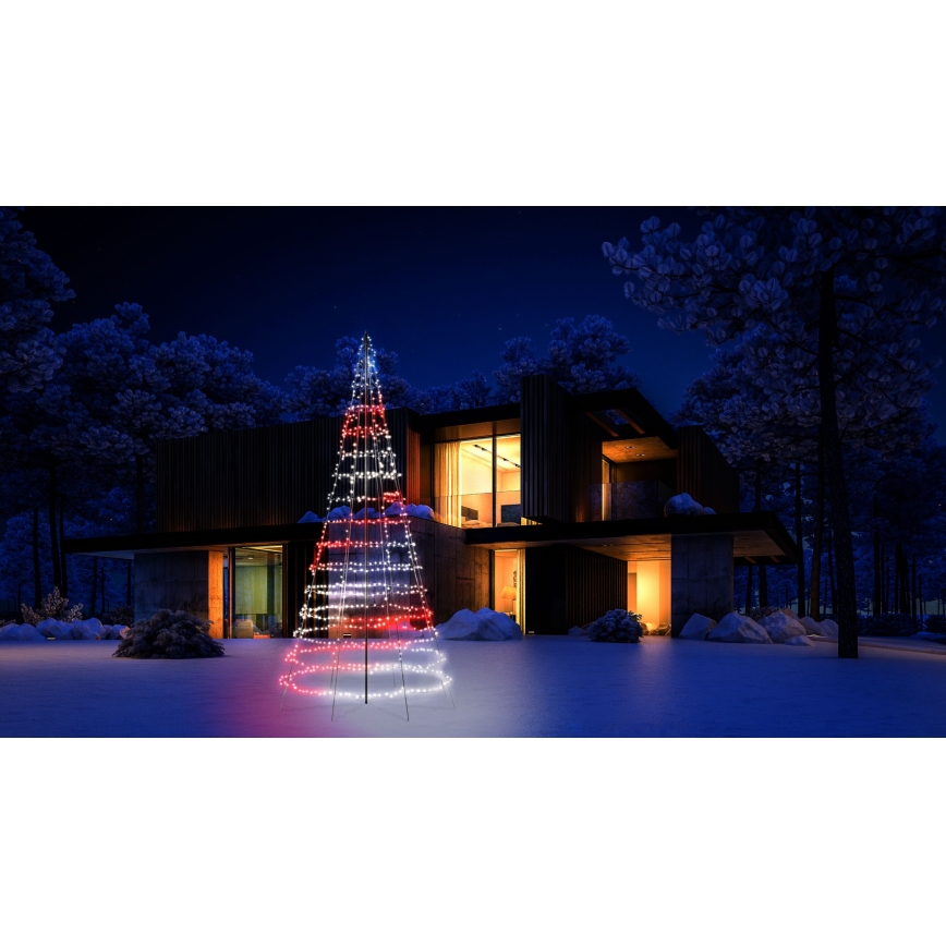 Twinkly - димируема LED RGBW външна коледна елха LIGHT TREE 1000 LED 6 м IP44 Wi‑Fi