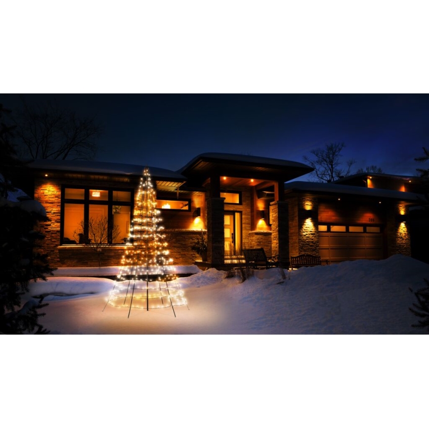 Twinkly - LED RGBW Димируем екстериорен коледна елха LIGHT TREE 450xLED 3 м IP44 Wi-Fi