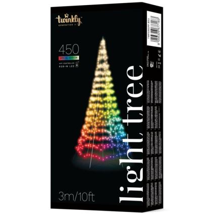 Twinkly - LED RGBW Димируем екстериорен коледна елха LIGHT TREE 450xLED 3 м IP44 Wi-Fi