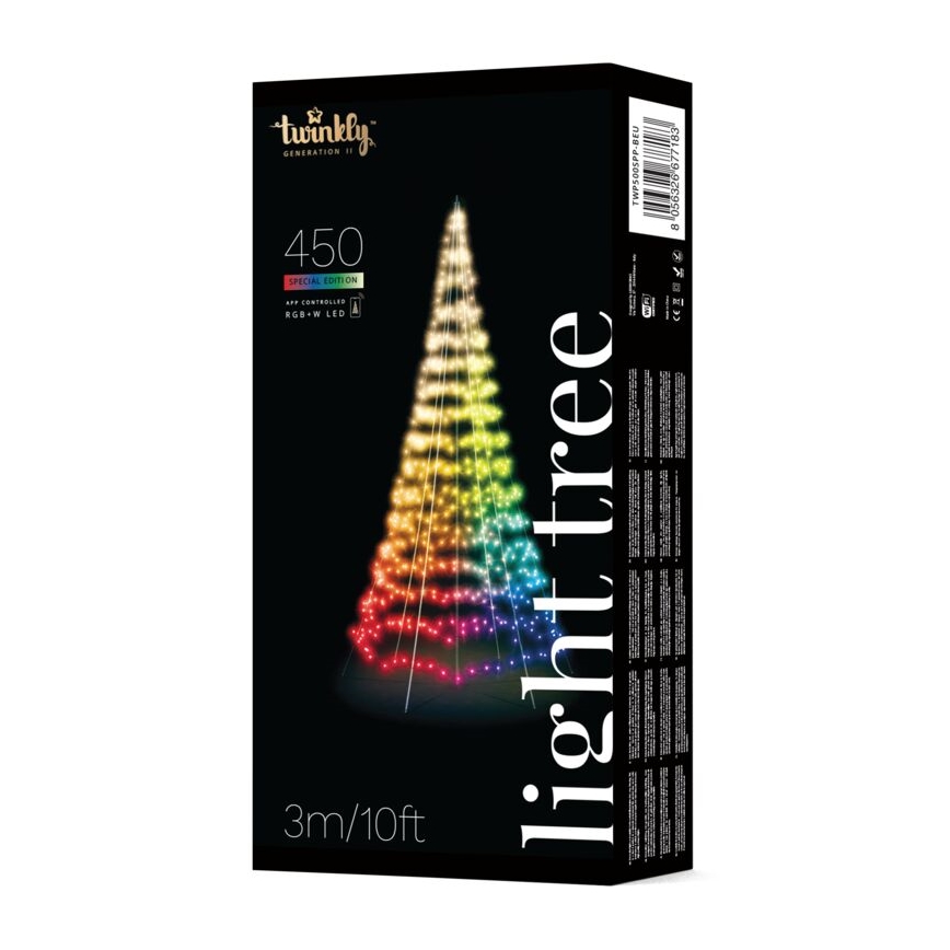 Twinkly - LED RGBW Димируем екстериорен коледна елха LIGHT TREE 450xLED 3 м IP44 Wi-Fi