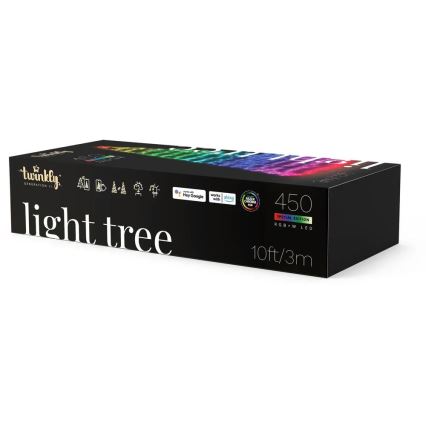 Twinkly - LED RGBW Димируем екстериорен коледна елха LIGHT TREE 450xLED 3 м IP44 Wi-Fi