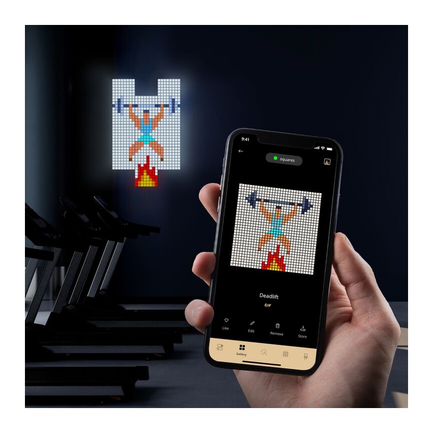 Twinkly - LED RGB Димируем панел SQUARES 64xLED 16x16 см Wi-Fi