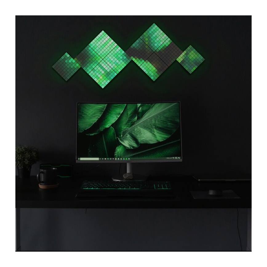Twinkly - К-кт 6xLED RGB Димируем панел SQUARES 64xLED 16x16 см Wi-Fi