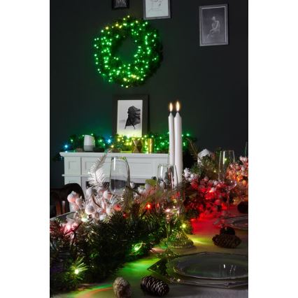 Twinkly - LED RGB Димируем Коледен венец PRE-LIT WREATH 50xLED Ø 61 см Wi-Fi