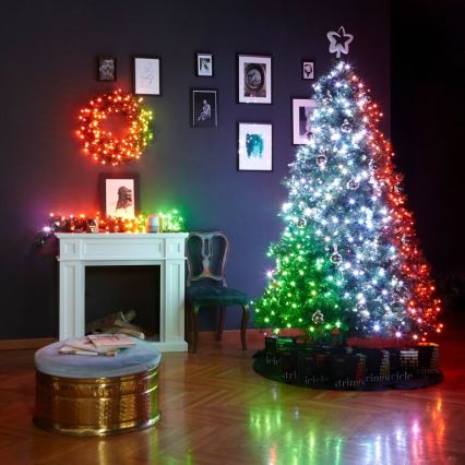 Twinkly - LED RGB Димируем Коледен венец PRE-LIT WREATH 50xLED Ø 61 см Wi-Fi