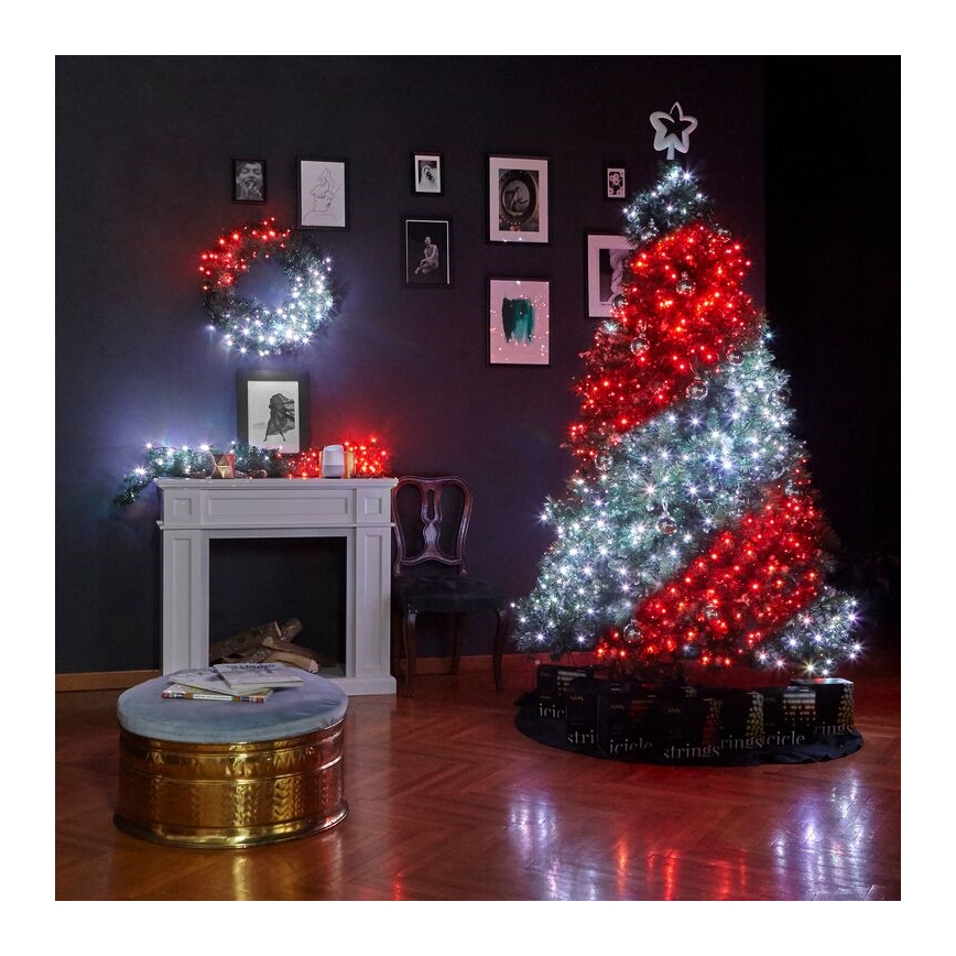 Twinkly - LED RGB Димируем Коледен венец PRE-LIT WREATH 50xLED Ø 61 см Wi-Fi