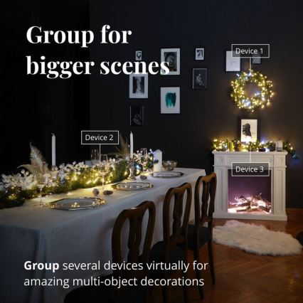 Twinkly - LED RGB Димируем Коледен венец PRE-LIT WREATH 50xLED Ø 61 см Wi-Fi