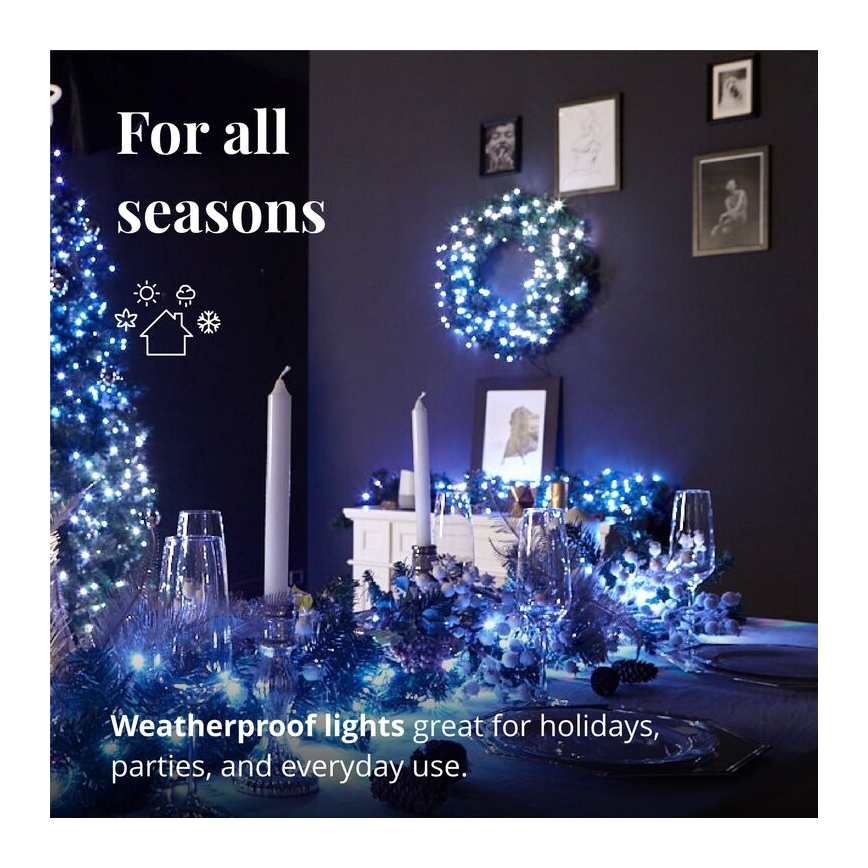 Twinkly - LED RGB Димируем Коледен венец PRE-LIT WREATH 50xLED Ø 61 см Wi-Fi