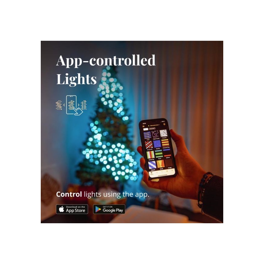 Twinkly - LED RGBW Димируем екстериорен коледни лампички STRINGS 250xLED 23,5 м IP44 Wi-Fi