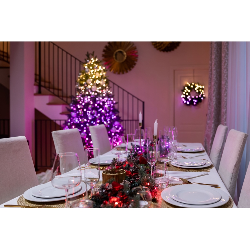 Twinkly - LED RGBW Димируем екстериорен коледни лампички STRINGS 250xLED 23,5 м IP44 Wi-Fi
