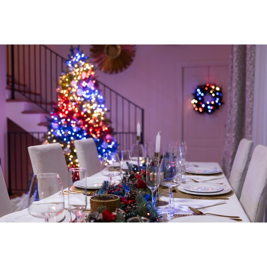 Twinkly - LED RGBW Димируем екстериорен коледни лампички STRINGS 250xLED 23,5 м IP44 Wi-Fi
