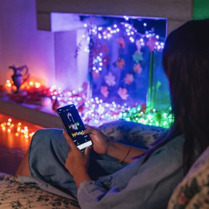 Twinkly - LED RGBW външен коледен гирлянд с регулируема яркост STRINGS 250xLED 23,5m IP44 Wi-Fi