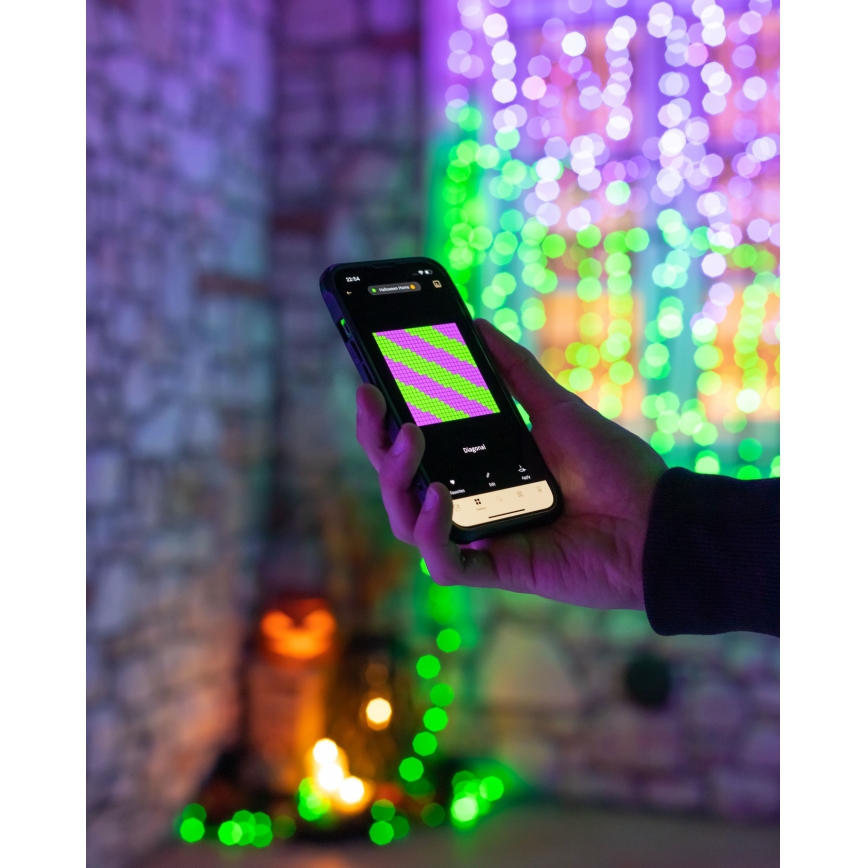 Twinkly - LED RGBW външен коледен гирлянд с регулируема яркост STRINGS 250xLED 23,5m IP44 Wi-Fi