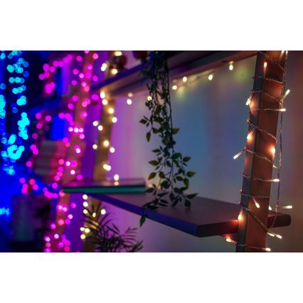 Twinkly - LED RGBW външен коледен гирлянд с регулируема яркост STRINGS 250xLED 23,5m IP44 Wi-Fi