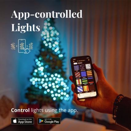 Twinkly - LED RGBW външен коледен гирлянд с регулируема яркост STRINGS 250xLED 23,5m IP44 Wi-Fi