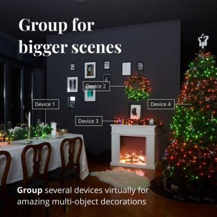 Twinkly - LED RGBW външен коледен гирлянд с регулируема яркост STRINGS 250xLED 23,5m IP44 Wi-Fi