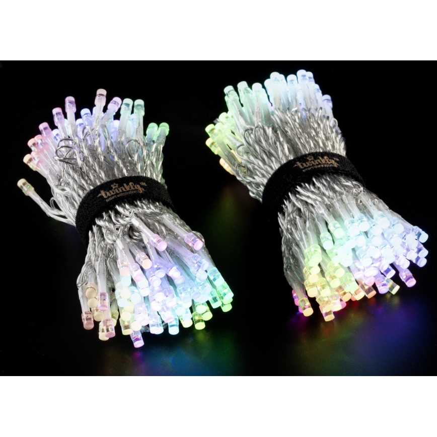 Twinkly - LED RGBW външен коледен гирлянд с регулируема яркост STRINGS 250xLED 23,5m IP44 Wi-Fi