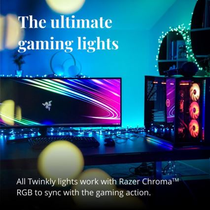 Twinkly - RGB LED димируем външен гирлянд STRINGS 250xLED 23,5m IP44 Wi-Fi