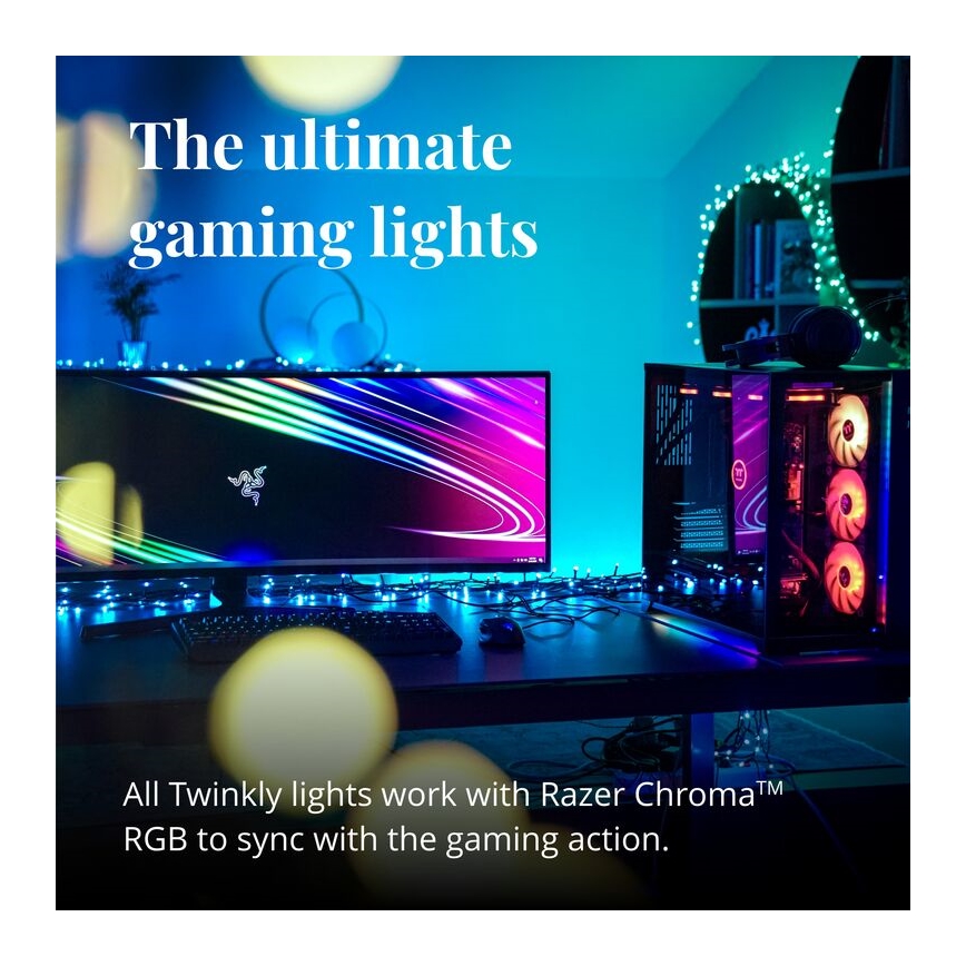Twinkly - RGB LED димируем външен гирлянд STRINGS 250xLED 23,5m IP44 Wi-Fi