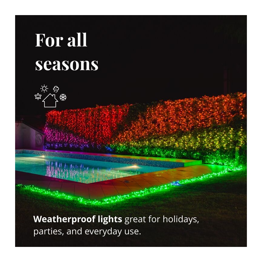 Twinkly - RGB LED димируем външен гирлянд STRINGS 250xLED 23,5m IP44 Wi-Fi