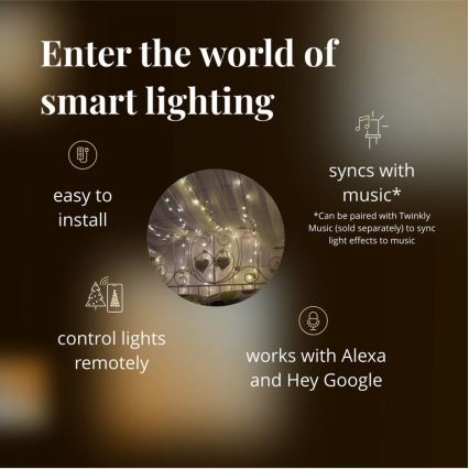 Twinkly - LED Димируем екстериорен коледни лампички STRINGS 400xLED 35,5 м IP44 Wi-Fi